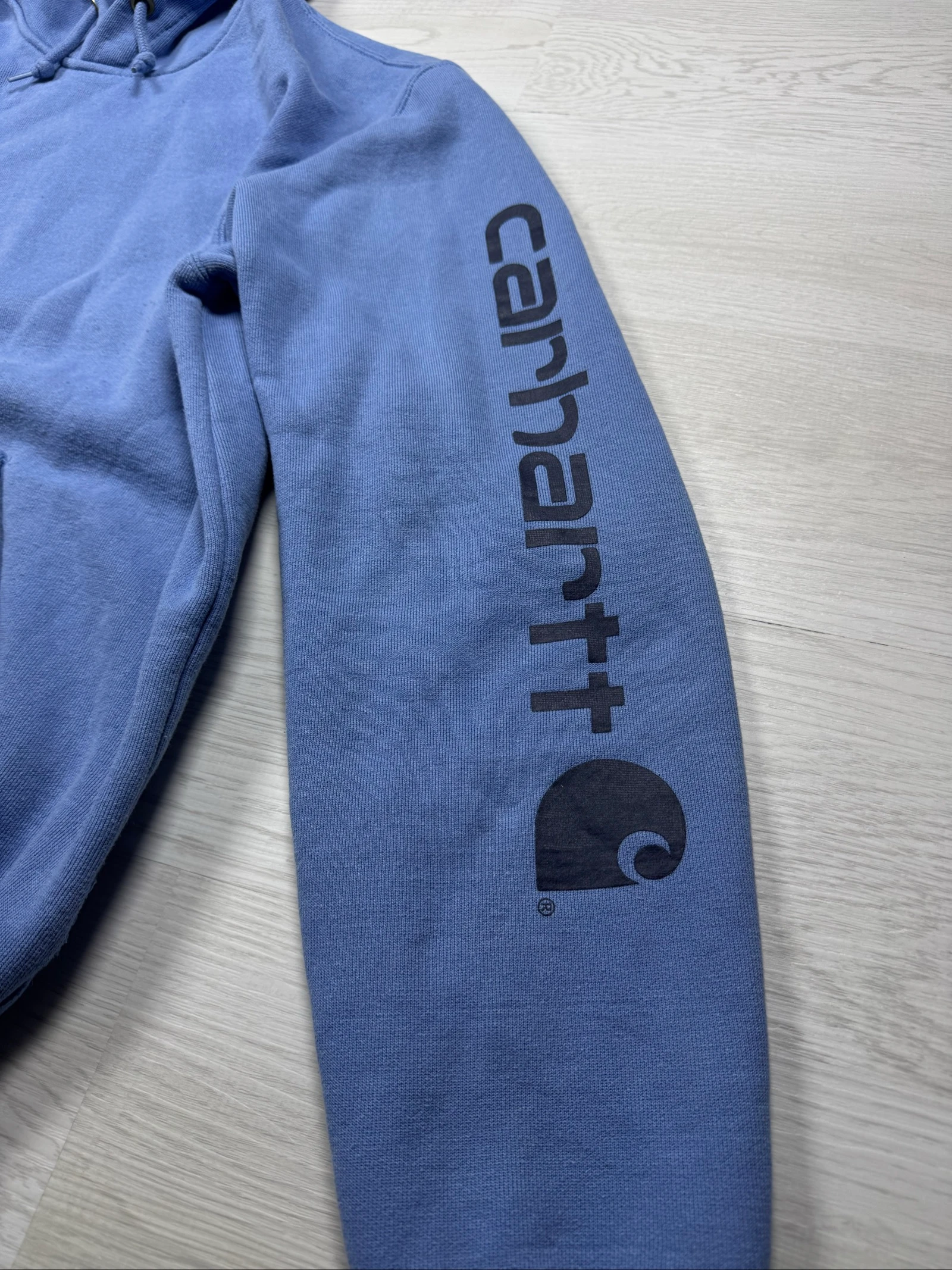Carhartt Sleeve Logo Hoodie Blue Original Fit M – photo 6